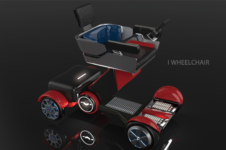 “矗”可升降式辅助直立轮椅