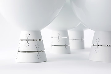 白瓷镶嵌式架构餐具组